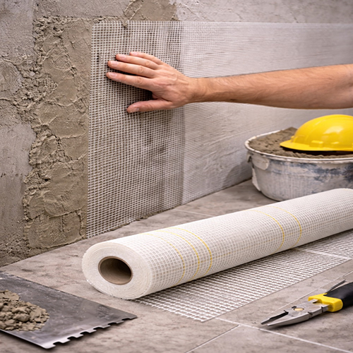 Fiberglass Mesh Application